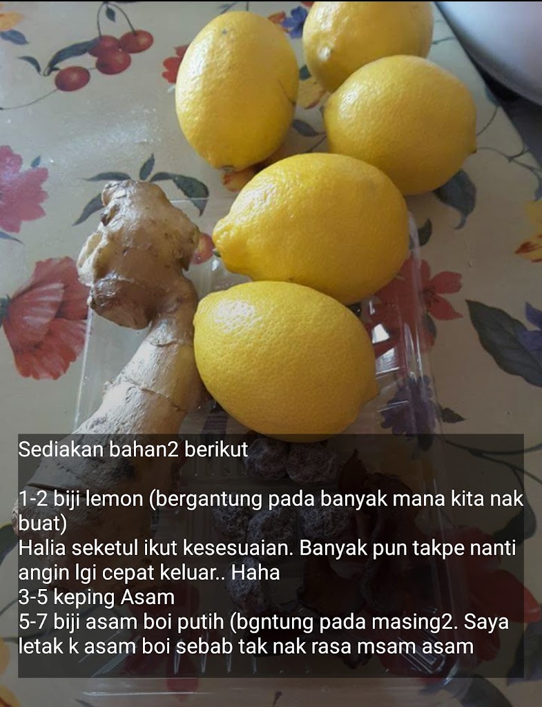 Resepi Air Rebusan Lemon Detox